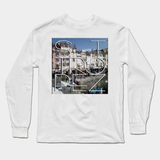 St. Tropez, background boulevard, le Provence Long Sleeve T-Shirt